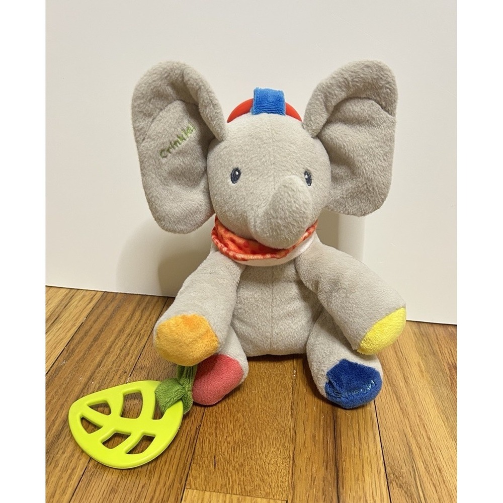 Baby Gund 8.5" Flappy the Elephant Educational Activity Plush Stuffed Animal